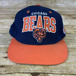 Chicago Bears Hat Cap Snap Back Navy Orange NFL Football Mitchell & Ness