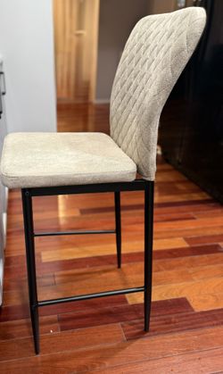 Beige Bar Chairs – Set of 4, Modern High Chairs