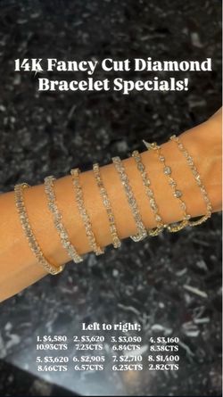 14K 2.82CTS Lab Diamond Bracelet
