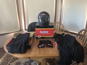 Small helmet, medium pants jacket and gloves