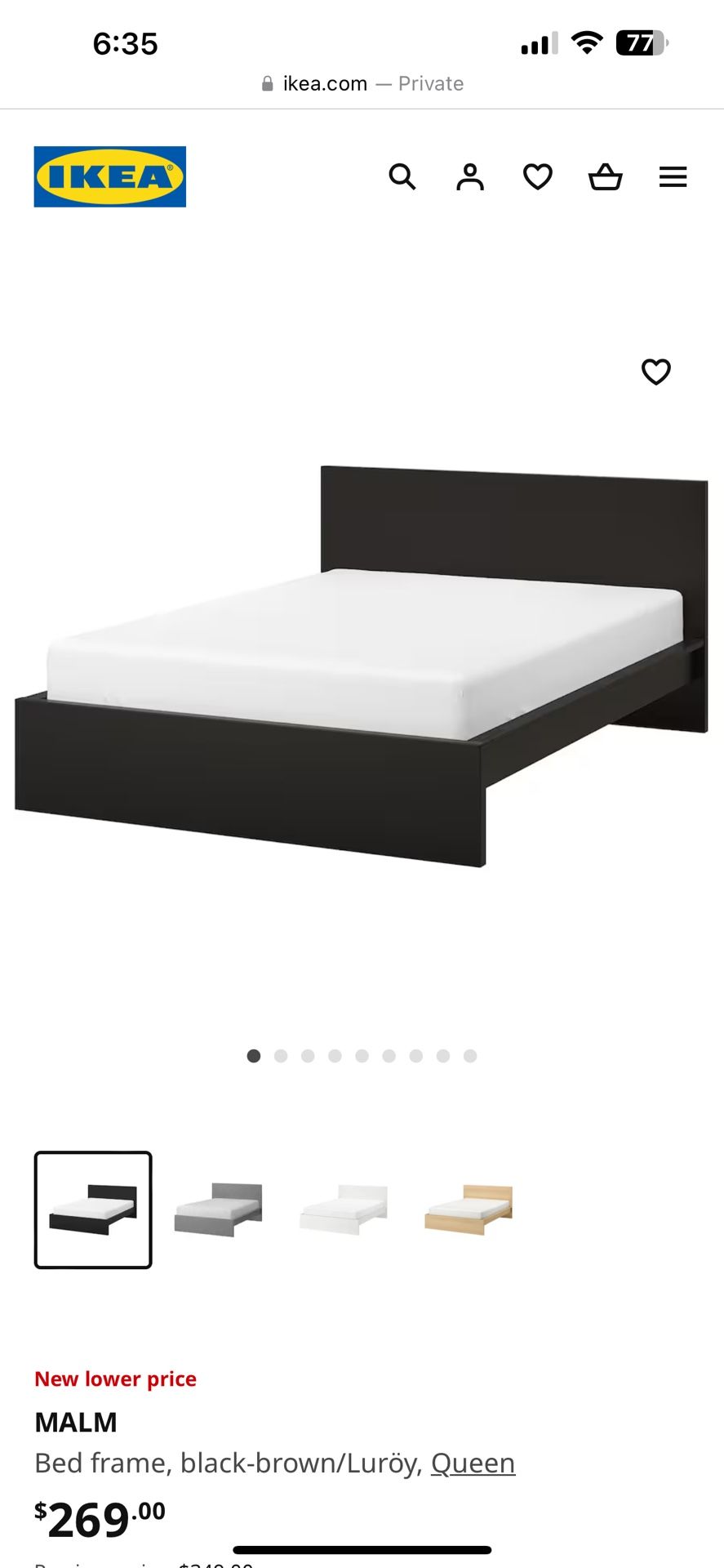 IKEA Queen Malm Bed Frame 