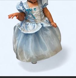 Size 18-24 months toddler girl’s blue Cinderella princess dress gown tulle