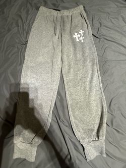 Gray Cross Jogger Sweatpants