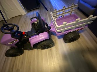Purple Tractor with Trailer