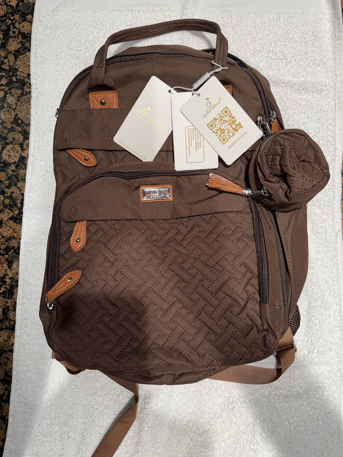BabbleRoo Diaper Bag - Brown