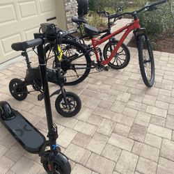 Electric Scooter, E-bike, Mountain Bike And Bmx