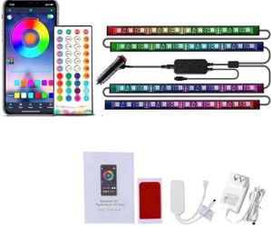 Strip Light for Car LED Interior - APP Control with Remote Music Sync Color Change RGB Under Dash Car Lighting with Charger 12V LED Lights