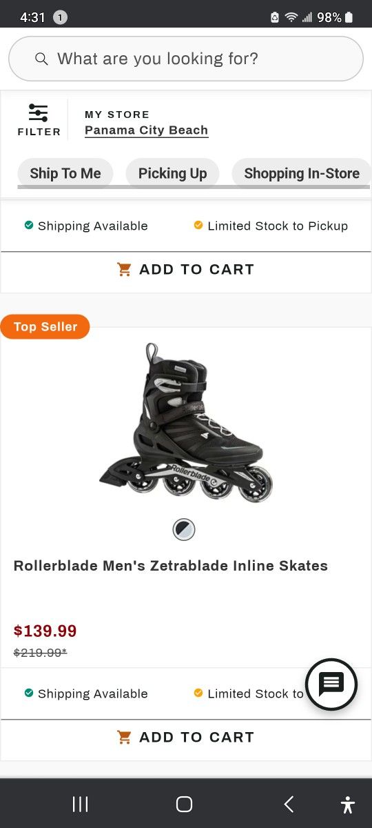Rollerblades New Size 12 Men With Pads