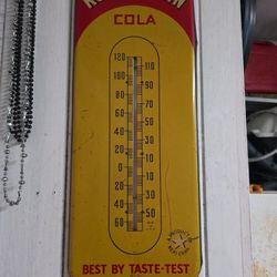 Antique Royal crown cola thermometer sign believe to be 1950's