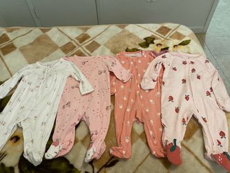 3months Carter's Baby Girl Footed Pajamas