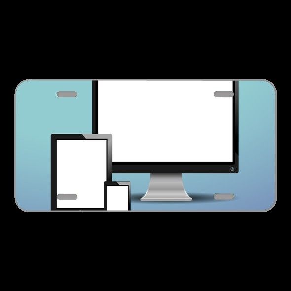 License Plare Novelty Car Front Tablet Screen Monitor Phone Pc