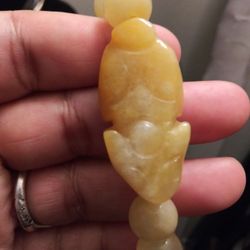 Lucky rabbit genuine yellow jade bracelet