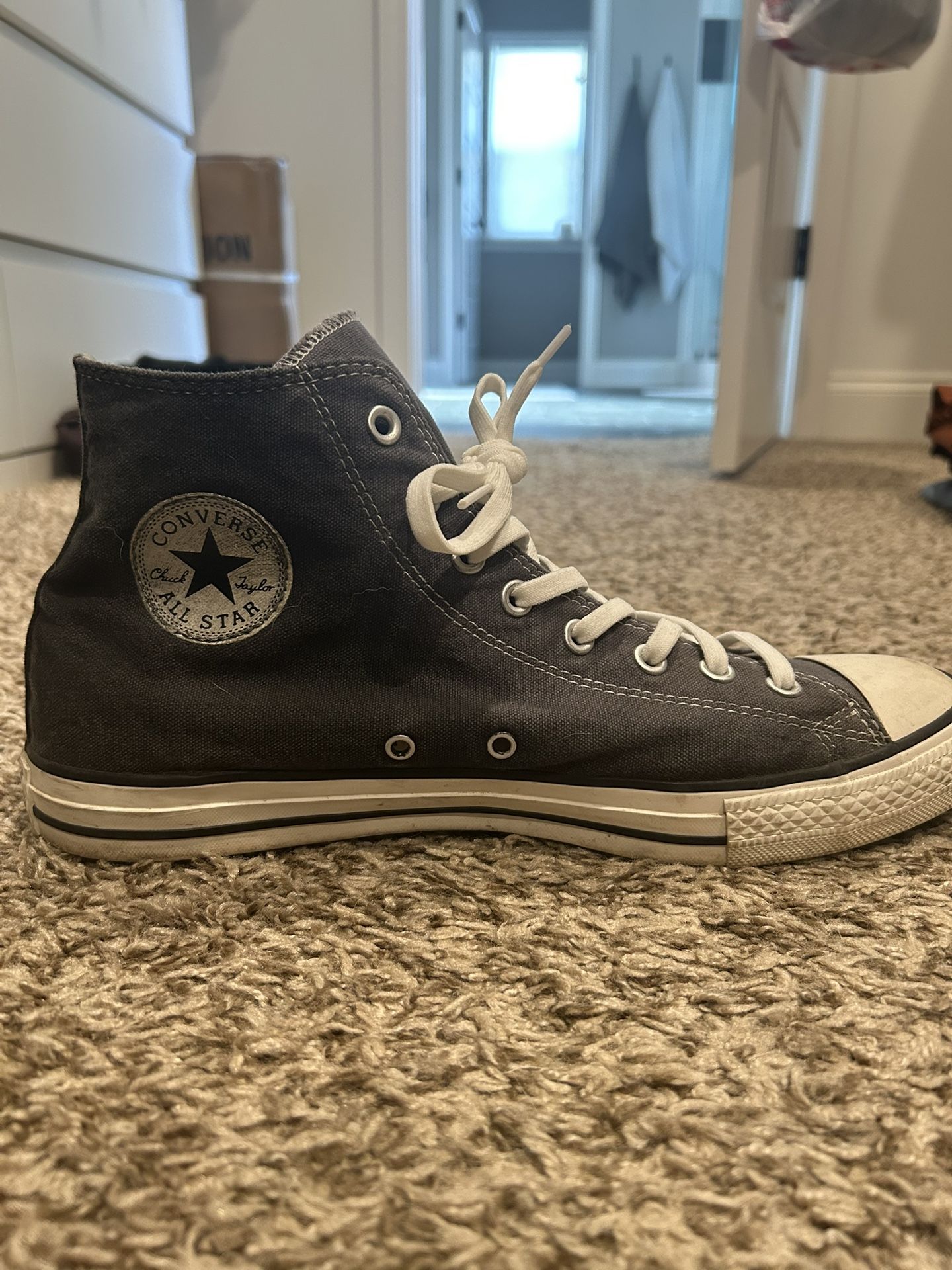 Converse Dark Grey High Top Sneakers