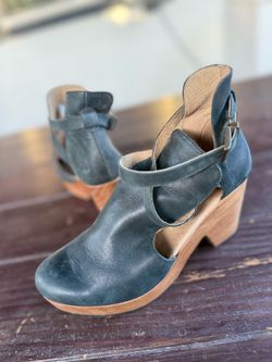 Free People Dahlia Leather Clog Booties Size 40
