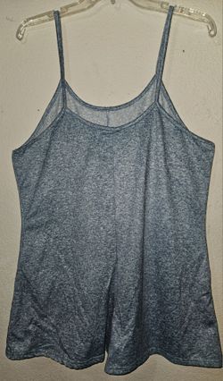 Women's Gray Heathered Spaghetti Strap Romper