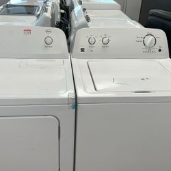 Washer And Dryer Standard Set With Agitator/ White