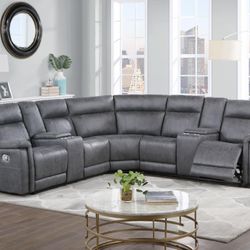 Reclining Sectional In Stock For Immediate Delivery 