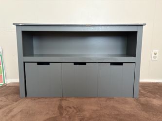 Kids toy box with rolling bins