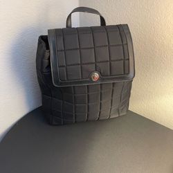 Anne Klein Quilted Nylon Backpack in Black
