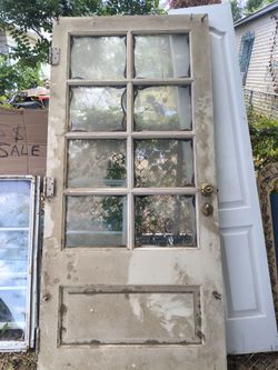 36x80 Exterior LH 8 window Wood door(Solid)