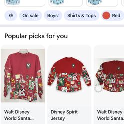 New Disneyland Christmas Santa Mickey & Friends Spirit Jersey