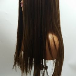 Long Brown Straight Wig