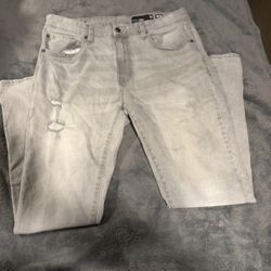 Slim fit light grey jeans