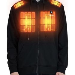 Heated Hoodie with 7.4V Battery Pack and Charger (Unisex),Fast Heating Hooded Sweatshirt for Men and Women