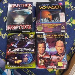 Vintage CD Rom Games 1990's. Star Trek. $13 Each