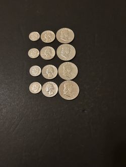 Coins – Brilliant Uncirculated – 90% SILVER- originally part of a 1962 proof set – total 4 Coins each – Total 12 coins