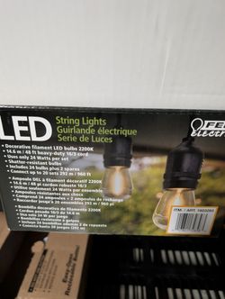 2 Sets Of Costco lED Lights And Extension Cables (25ft, 50ft)