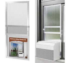 BJADE'S Sliding Window Kit for Window AC, Adjustable Reinforced Aluminum Frame