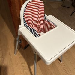Ikea Antilop Baby High Chair With Tray And Pillow