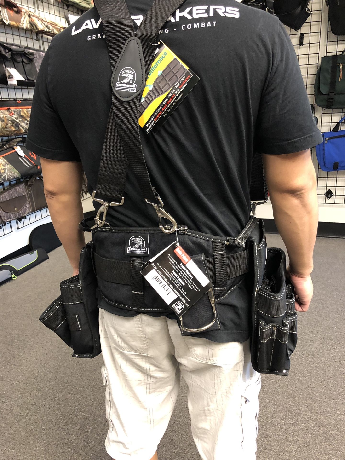 Gatorback Electricians Combo Tool Belt With Suspenders Medium 31-35”
