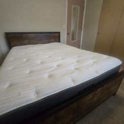 Like New Bed frame + Mattress