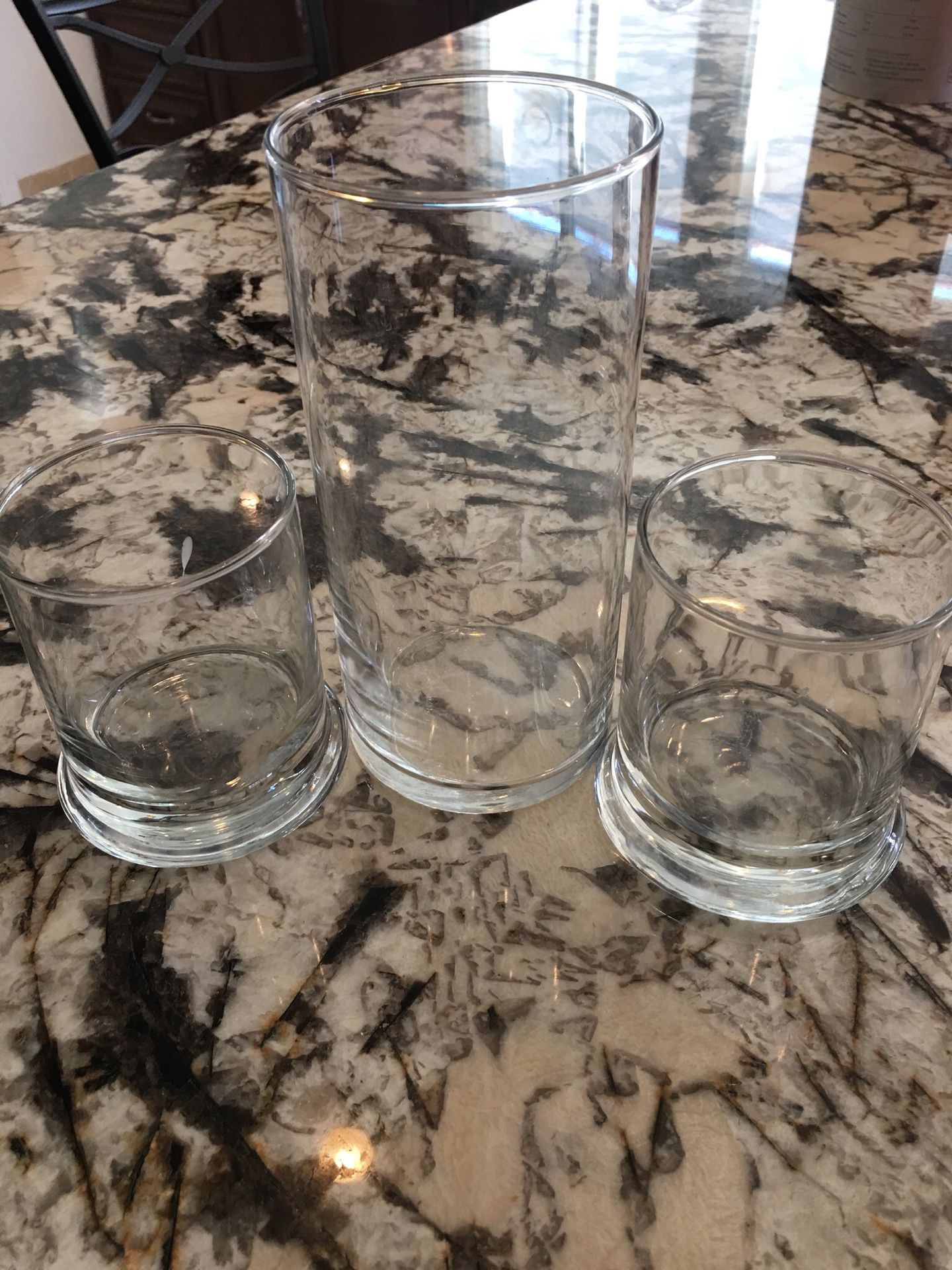 Beautiful glass Vases!!!!! 8 sets of 3!—-total 24 vases—-