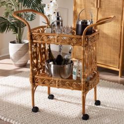 New Boho Mobile Storage Cart, Butler Cart, Nightstand 
