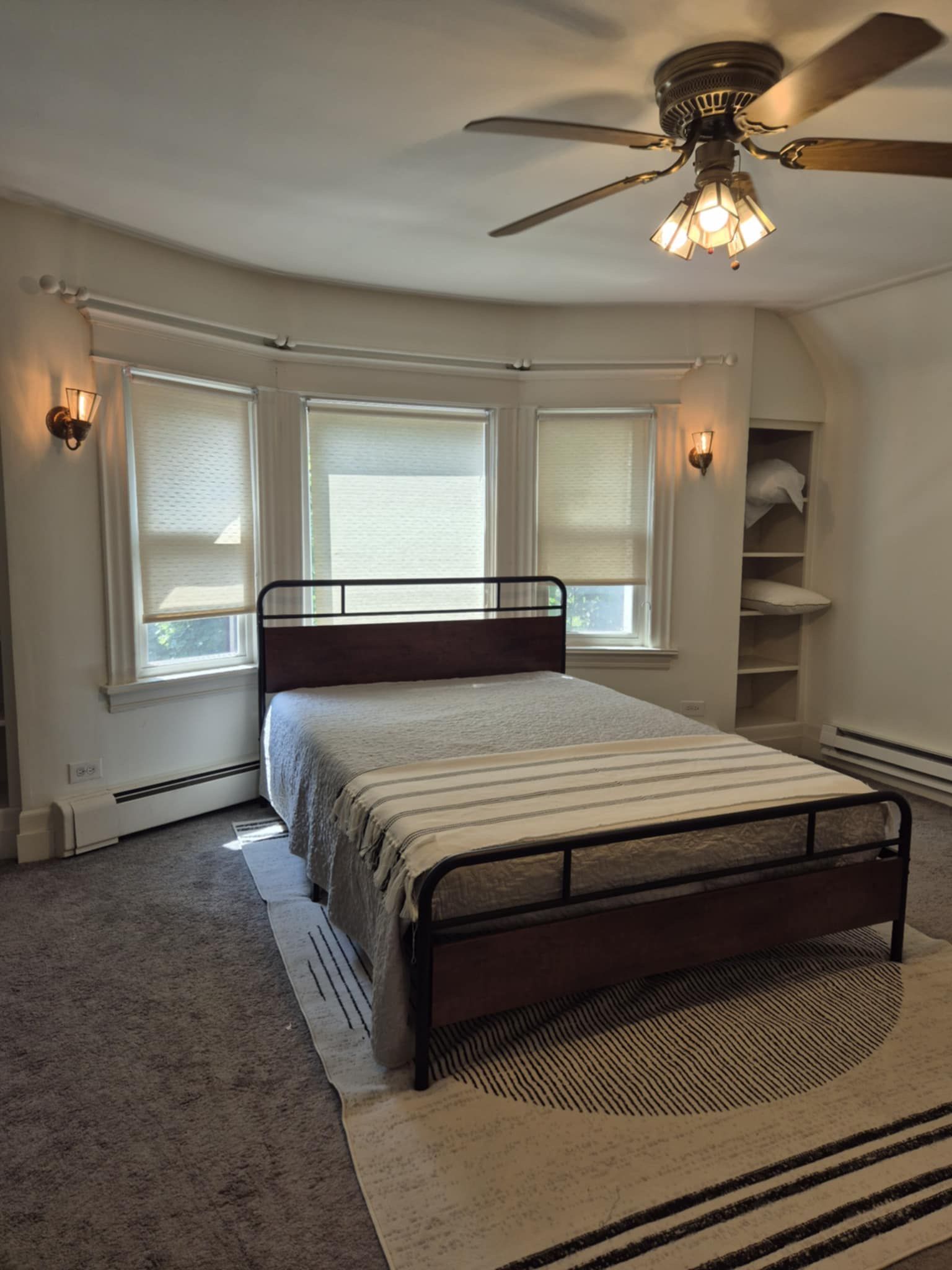 Wooden Industrial Bedframe & Memory Foam Mattress