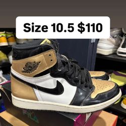 Jordan Retro 1s Gold Toe Size 10.5 Men 