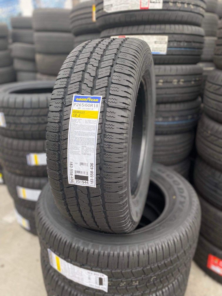 P265/60R18 Goodyear Wrangler SR-A New Tires Installed and Balanced for Sale  in Stanton, CA - OfferUp