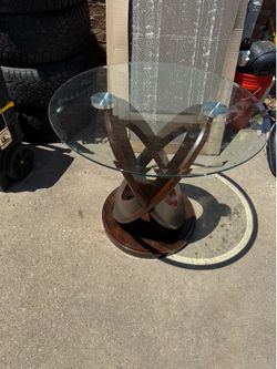 Glass top coffee table