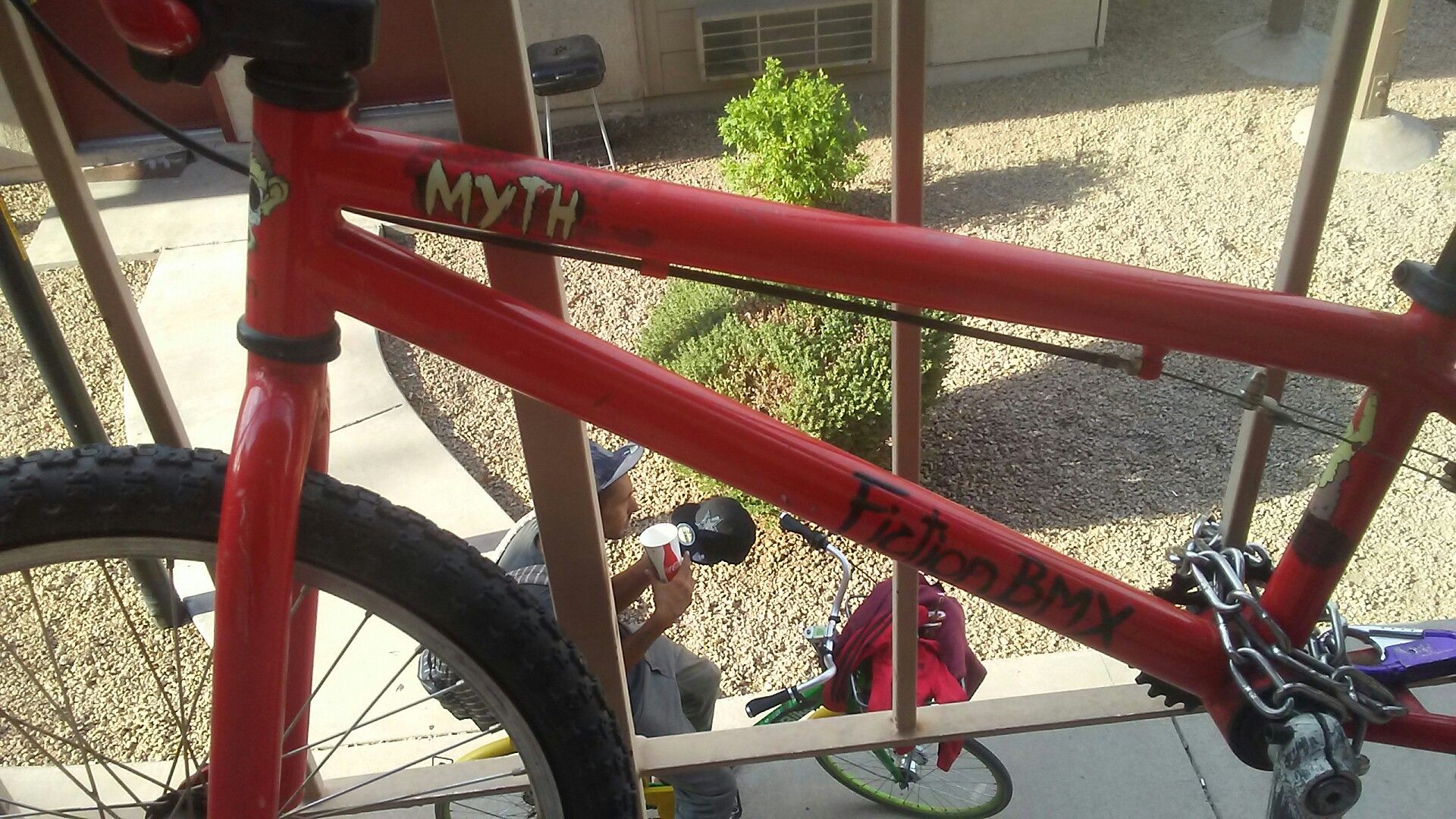20 inch myth fiction bmx bike with monkey bars $50
