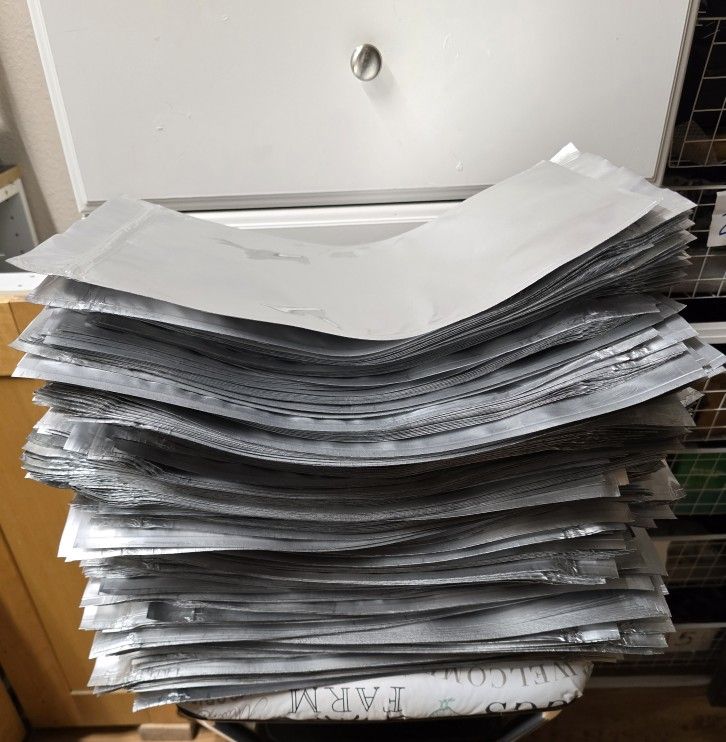 Lot Of 467 Large Reclosable Mylar Bags 14" X 10" 