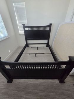 Queen Size Wooden Bed Frame – $125 OBO