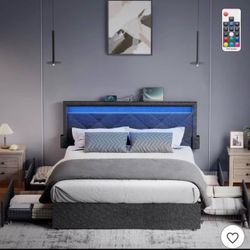 Queen bed frame (missing parts)