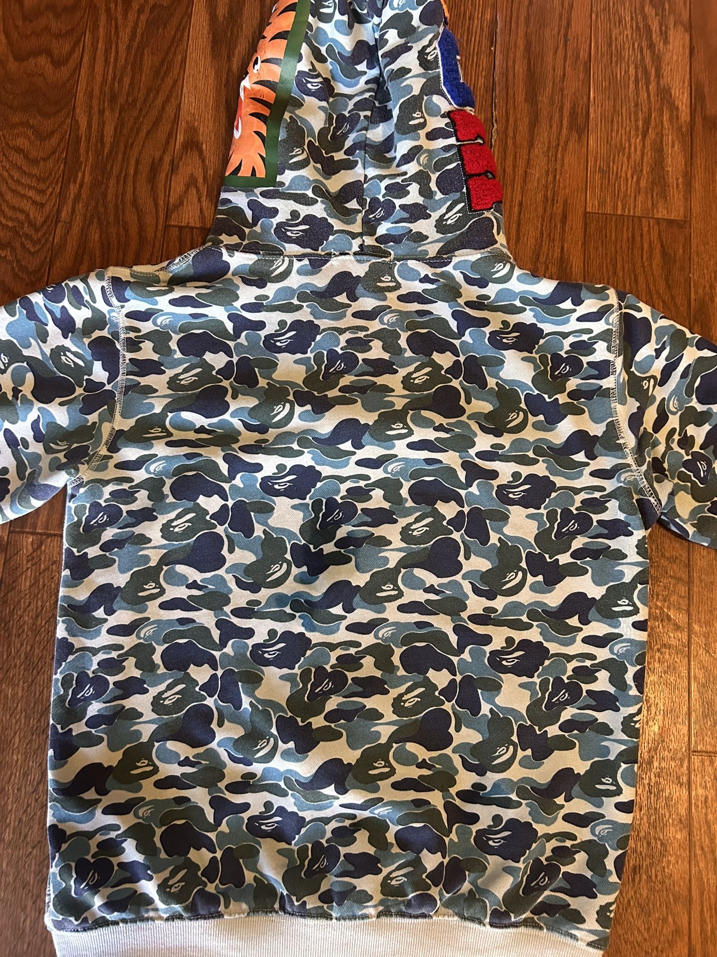 Size M Blue Bape Hoodie