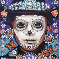 Year 2023 $40.00 Barbie Signature Toy Ken Fashion Doll, 2023 Dia de Muertos Collectible with Blue Jacket, Black Hat & Doll 