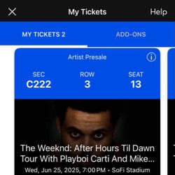 The Weeknd After Hours Till Dawn Tickets