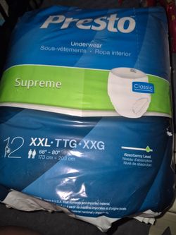 Disposible Underwear Presto XXL unisex supreme
Pick up beach y cerritos