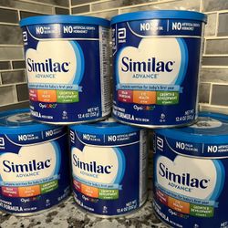 Similac Advanced (5) Unopened Cans 